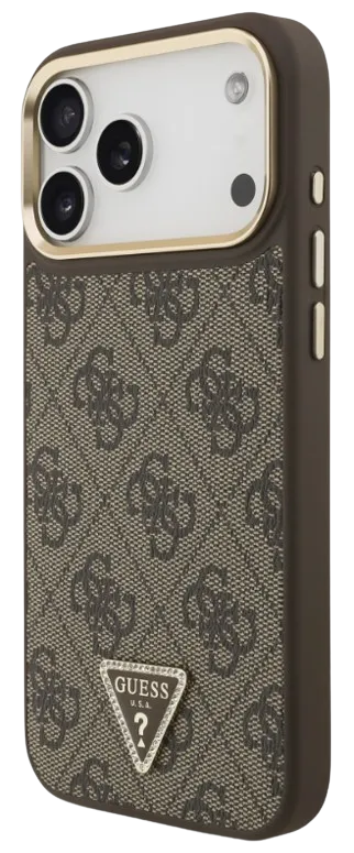 [GUHMP17XP4GTDGMW] GUESS CARCASA MAGSAFE 4G TRIANGLE IPHONE 17 PRO MAX MARRON