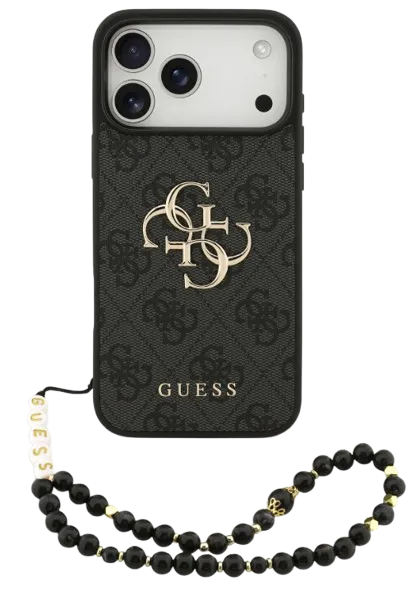[GUHCP17XP4GMGSK] GUESS CARCASA 4G STRAP IPHONE 17 PRO MAX NEGRO