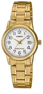 [LTPV002G7B2] CASIO RELOJ LTP-V002G-7B2 ESFERA BLANCA / CORREA DORADA