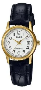 [LTPV002GL7B2] CASIO RELOJ LTP-V002GL-7B2 ESFERA BLANCA / CORREA PIEL NEGRA