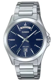 CASIO RELOJ MTP-1370D-2A2 ESFERA AZUL / ACERO