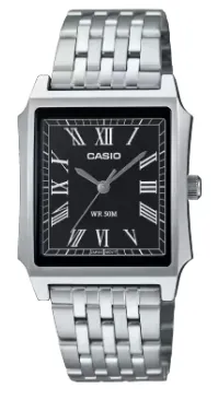 CASIO RELOJ MTP-B190D-1B ESFERA NEGRA / PLATEADO