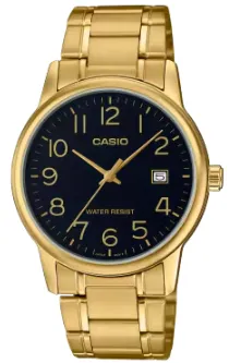 [MTPV002G1B] CASIO RELOJ MTP-V002G-1B ESFERA NEGRA / DORADO