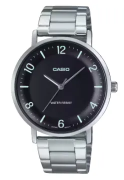 [MTPVT03D1B] CASIO RELOJ MTP-VT03D-1B ESFERA NEGRA / PLATEADO