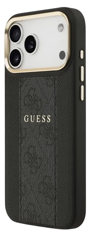 [GUHMP17XPG4SEMCK] GUESS CARCASA MAGSAFE 4G STRIPE IPHONE 17 PRO MAX GRIS