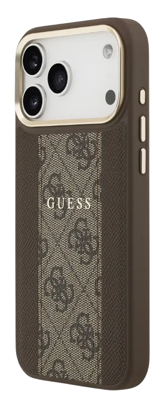[GUHMP17XPG4SEMCW] GUESS CARCASA MAGSAFE 4G STRIPE IPHONE 17 PRO MAX MARRON