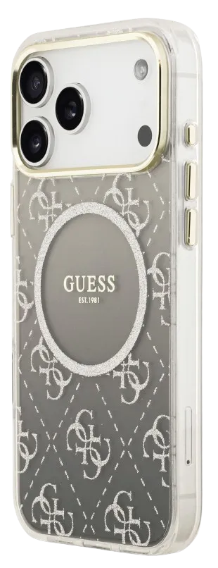 [GUHMP17XHR4FGGEG] GUESS CARCASA MAGSAFE 4G GLITTER IPHONE 17 PRO MAX GRIS