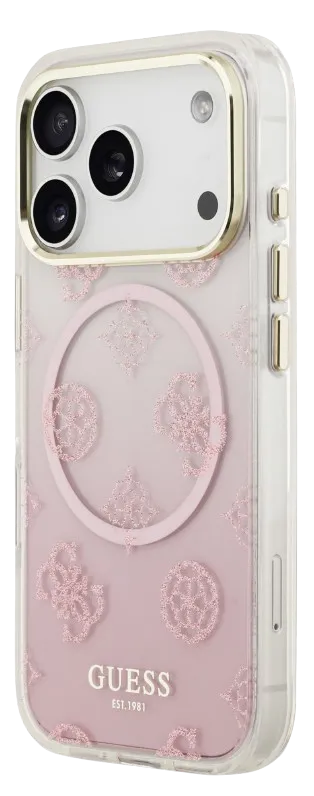 [GUHMP17LHPOGMEGP] GUESS CARCASA MAGSAFE 4G GLITTER IPHONE 17 PRO ROSA