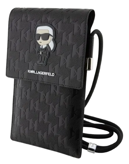 [KLOWBSAKHPKK] KARL LAGERFELD BANDOLERA MONOGRAM IKONIK NEGRO