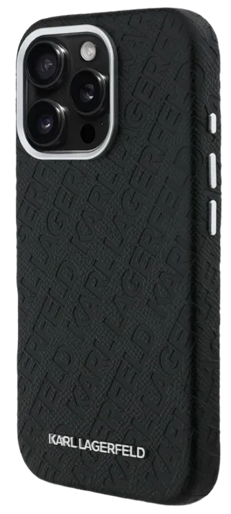 [KLHMP16LPGKLFOFK] KARL LAGERFELD CARCASA MAGSAFE GRAINED REPEATED LOGO IPHONE 16 PRO NEGRO