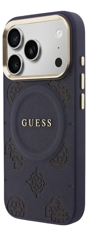 GUESS CARCASA MAGSAFE PEONY STAMP IPHONE 17 PRO MAX AZUL