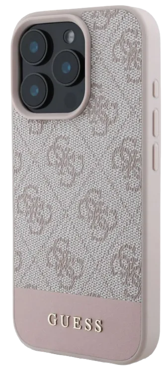GUESS CARCASA 4G STRIPE IPHONE 16 PRO MAX ROSA