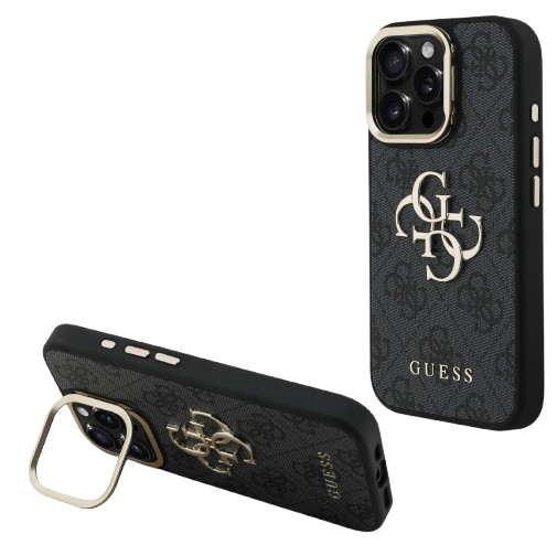 [GUHCP15XPCS4GP4K] GUESS CARCASA 4G SOPORTE CAMARA IPHONE 15 PRO MAX GRIS