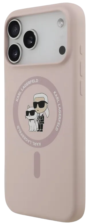 KARL LAGERFELD CARCASA MAGSAFE K&C IPHONE 17 PRO MAX ROSA