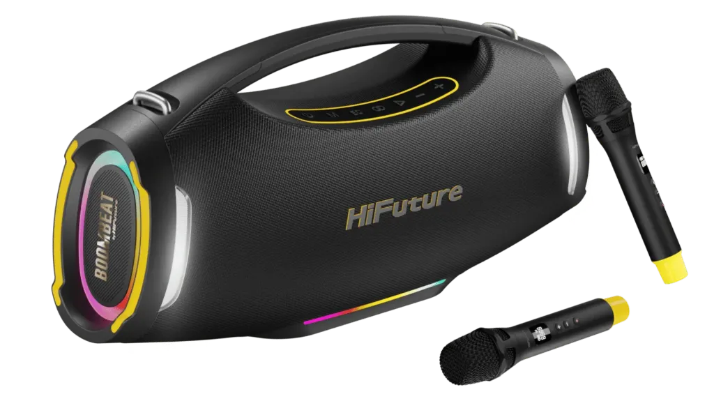 [HIFUBMBB] HIFUTURE ALTAVOZ IU/KARAOKE 2 MICRÓFONOS / BOOMBEAT 350W NEGRO