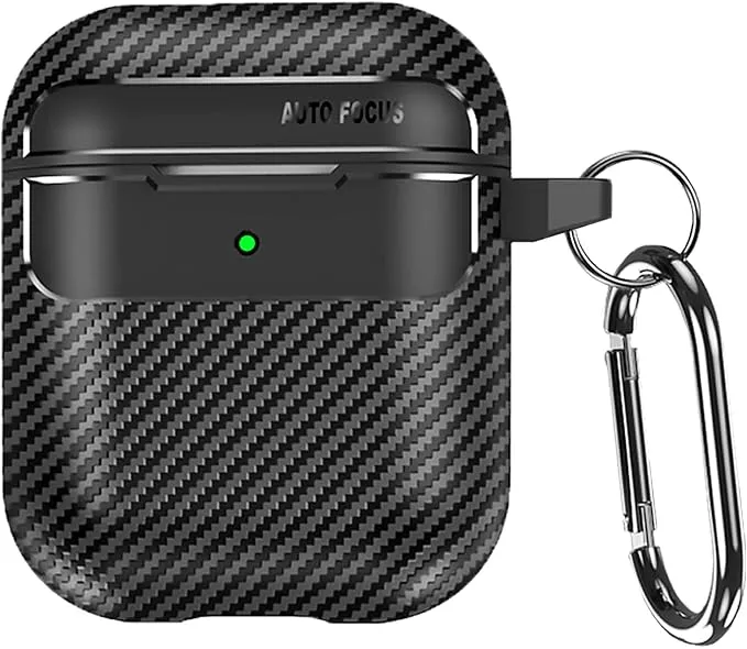 DEVIA FUNDA CARBONO AIRPODS 1/2 NEGRO