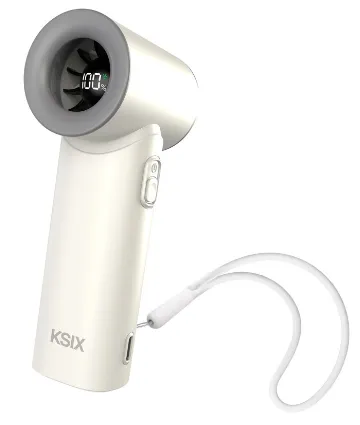 KSIX VENTILADOR PORTÁTIL AIRGO TURBO / CON PATALLA 17,400 RPM BEIGE