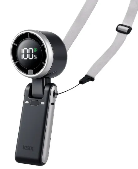 KSIX VENTILADOR PORTÁTIL PLEGABLE AIRGO FLEX / CON PATALLA 13.550 RPM NEGRO