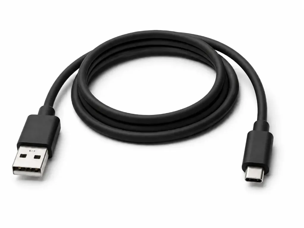 CABLE USB A - USB C 50cm NEGRO (SIN CAJA)