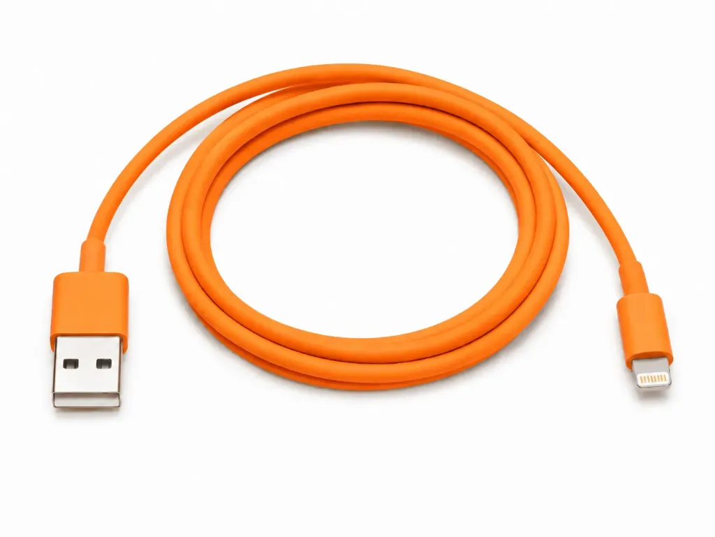 CABLE USB A - USB C 30cm NARANJA (SIN CAJA)