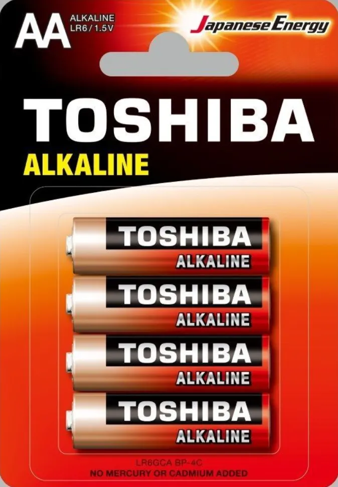 [594908BL4] TOSHIBA PACK 4 PILAS AA LR6/ 1.5V/ ALCALINAS