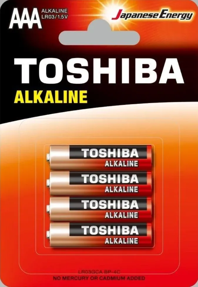 [594922BL4] TOSHIBA PACK 4 PILAS AAA LR03/ 1.5V/ ALCALINAS