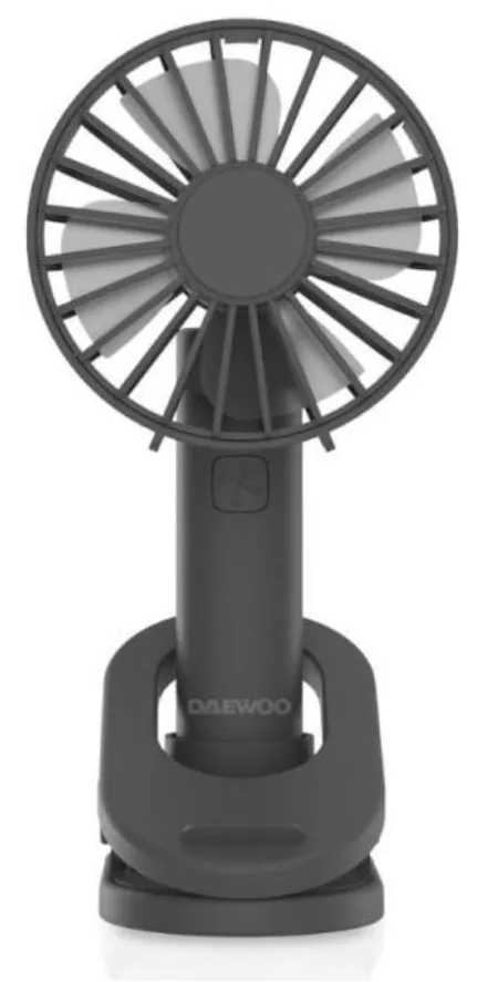 [DW9014] DAEWOO VENTILADOR MANO / RECARGABLE / 5W NEGRO