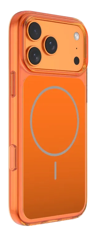 [DSTCSIP17PMO] DEVIA CARCASA CRYSTAL SHIELD MAGNETIC IPHONE 17 PRO MAX NARANJA