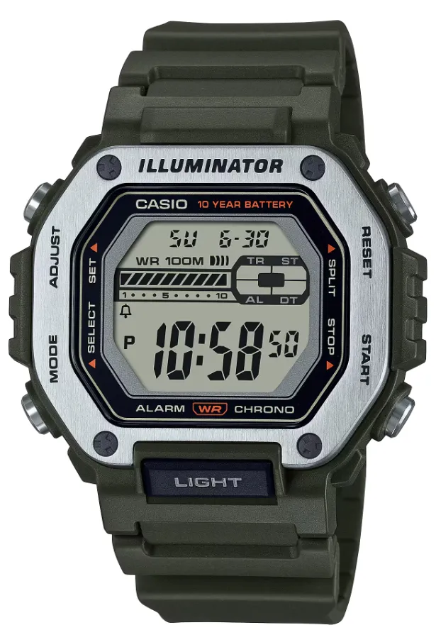 [MWD110H3A] CASIO RELOJ MWD-110H-3A VERDE/PLATA