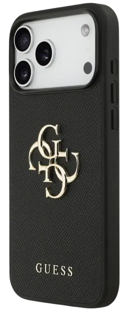 GUESS CARCASA GRAINED 4G IPHONE 17 PRO MAX NEGRO