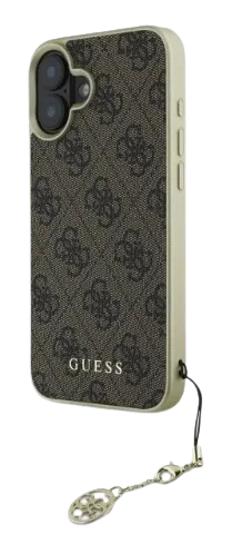 [GUHCP16MGF4GBR] GUESS CARCASA 4G CHARM IPHONE 16 PLUS MARRON