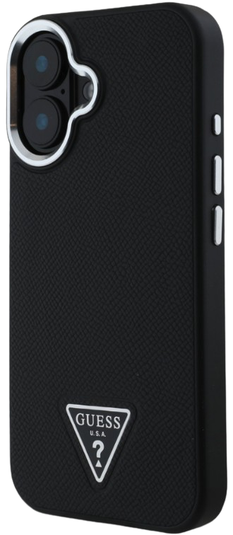 [GUHMP16MPGTSPSK] GUESS CARCASA MAGSAFE GRAINED TRIANGLE LOGO IPHONE 16 PLUS NEGRO