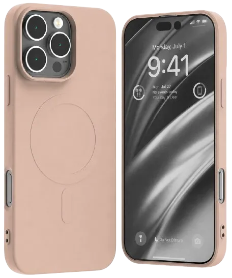GOOSPERY CARCASA SILICONA MAGSAFE IPHONE 15 PRO MAX ORO ROSA