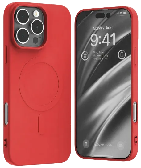GOOSPERY CARCASA SILICONA MAGSAFE IPHONE 16 PRO MAX ROJO