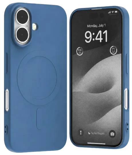 GOOSPERY CARCASA SILICONA MAGSAFE IPHONE 16  AZUL