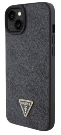 GUESS CARCASA 4G TRIANGLE STRASS IPHONE 15 NEGRO