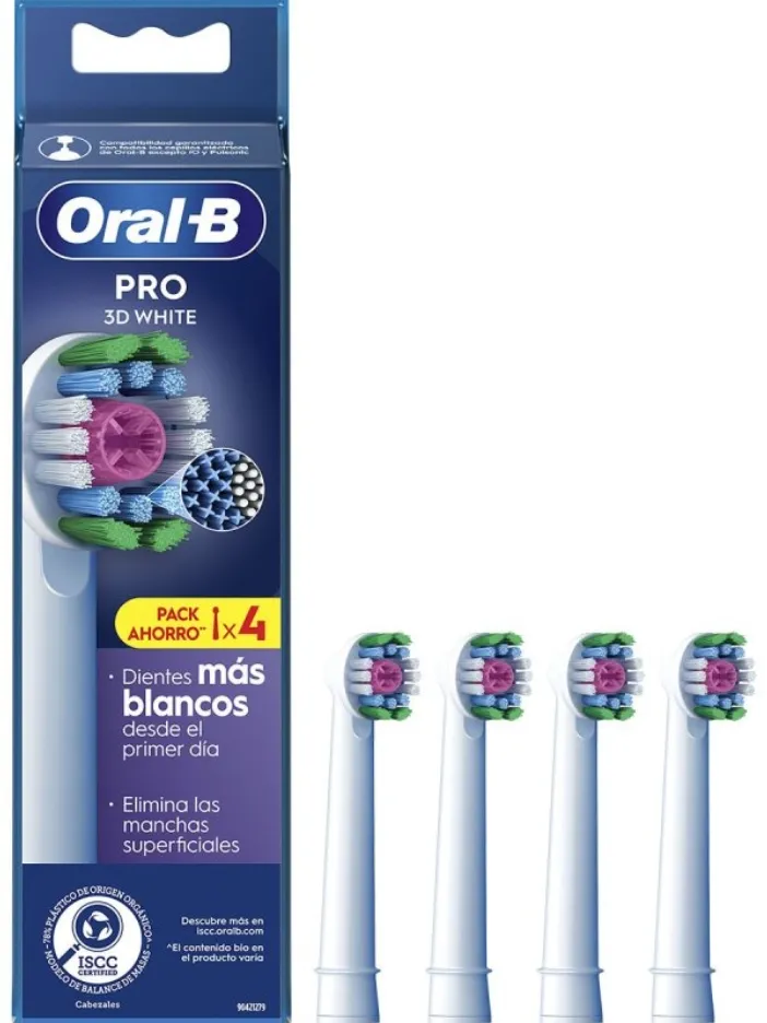 BRAUN CABEZAL CEPILLO DE DIENTES ORAL-B 3D WHITE 4 Uds.