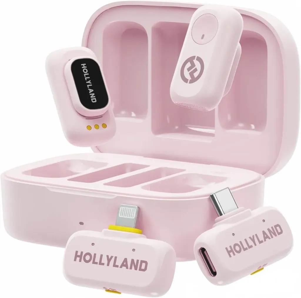 [HL0158] HOLLYLAND MICROFONO INALAMBRICO LARK A1 COMBO ROSA