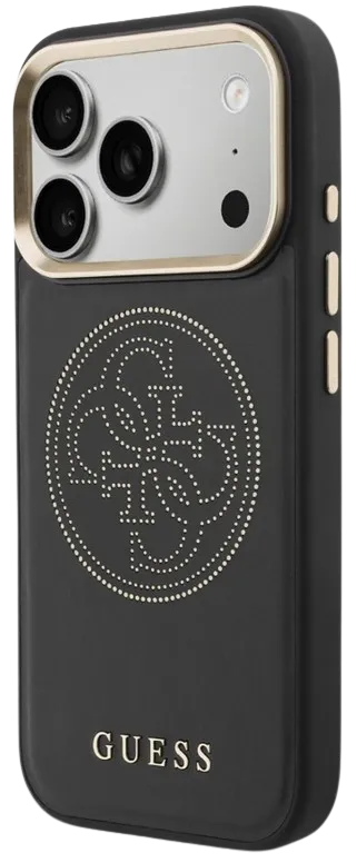 GUESS CARCASA MAGSAFE 4G PERFORATED IPHONE 18 PRO MAX/17 PRO MAX NEGRO