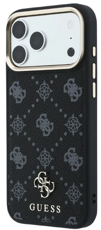 GUESS CARCASA MAGSAFE PEONY 4G SMALL LOGO IPHONE 18 PRO/17 PRO NEGRO