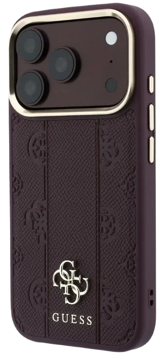 [GUHMP18X6PGSU4EU] GUESS CARCASA MAGSAFE 4G PEONY STRIPE IPHONE 18 PRO MAX/17 PRO MAX BURDEOS