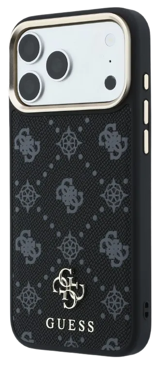 GUESS CARCASA MAGSAFE PEONY 4G SMALL LOGO IPHONE 18 PRO MAX/17 PRO MAX NEGRO