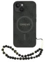 GUESS CARCASA MAGSAFE RING STRAP IPHONE 15 NEGRO