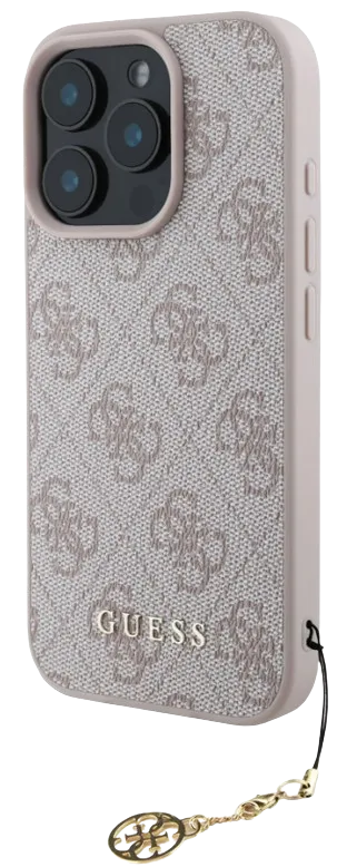 GUESS CARCASA 4G CHARM IPHONE 16 PRO MAX ROSA
