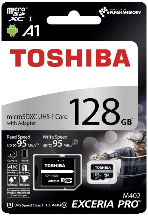 [THNM402S1280E2] TOSHIBA TARJETA MEMORIA EXCERIA PRO M402 MICROSDXC 128GB 4K