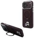 KARL LAGERFELD CARCASA MAGSAFE SOPORTE 360º K&C PIN IPHONE 18 PRO MAX/17 PRO MAX BURDEOS
