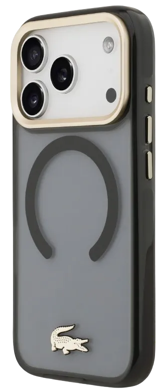 [LCHMP18XUFWAK] LACOSTE CARCASA MAGSAFE SHOCKPROOF IPHONE 18 PRO MAX/17 PRO MAX DORADO/NEGRO