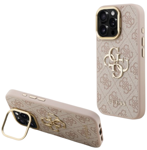 GUESS CARCASA 4G SOPORTE CAMARA IPHONE 16 PRO ROSA