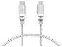 KSIX CABLE TRENZADO 65W TIPO C - TIPO C 2m BLANCO