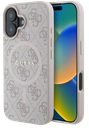 GUESS CARCASA MAGSAFE RING CLASSIC LOGO IPHONE 16 ROSA